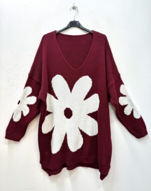 Pull Greg bordeaux_41Bis mode femme grande taille