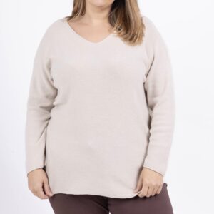 Pull Kiki beige_41Bis mode femme grande taille