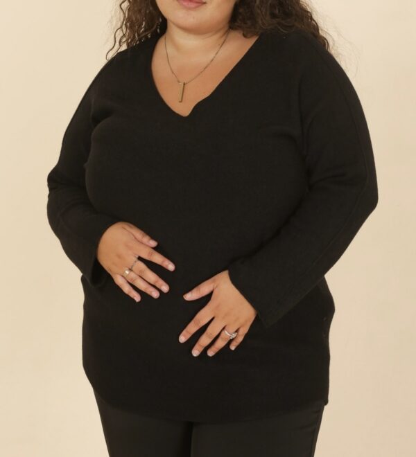 Pull Kiki noir_41Bis mode femme grande taille