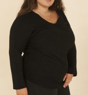 Pull Kiki noir_41Bis mode femme grande taille