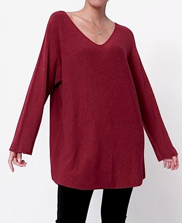 Pull Kiki bordeaux_41Bis mode femme grande taille