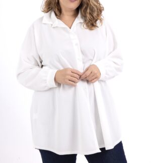 Chemise Pliz blanche_41Bis mode femme grande taille