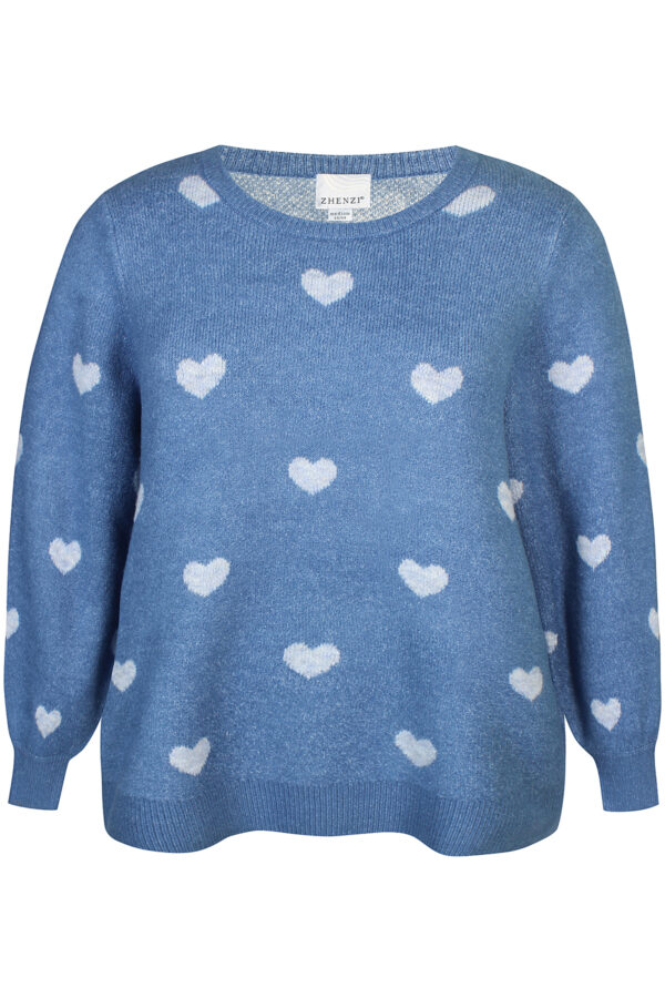 Pull Elga bleu_41Bis mode femme grande taille Zhenzi