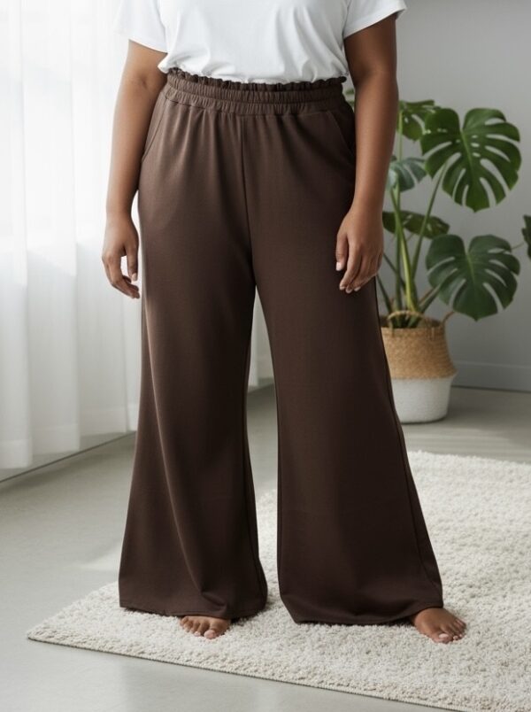 Pantalon Pépita marron_41Bis mode femme grande taille