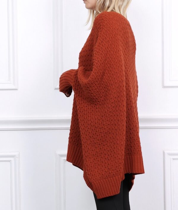 Pull poncho Markus rouille_ 41Bis mode femme grande taille