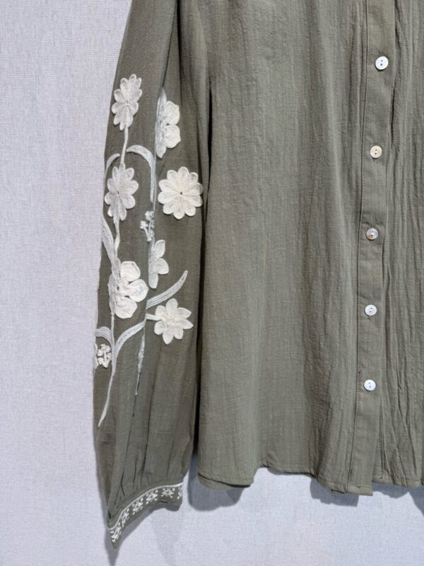 Blouse Louise kaki_41Bis mode femme raffinée et tendance