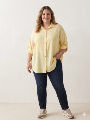 Chemise Astrid jaune_41Bis mode femme curvy