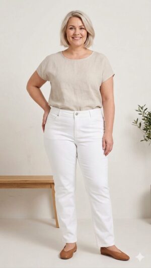 Pantalon Isaïa blanc_41Bis mode femme curvy Ciso