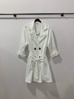 Trench mi-long blanc_41Bis mode femme curvy colorée