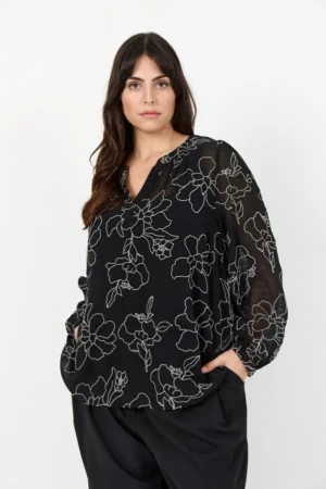 Blouse Sahifa noire_41Bis mode femme curvy Wasabi