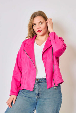 Veste Jonatan rose_41Bis mode colorée et fun grande taille