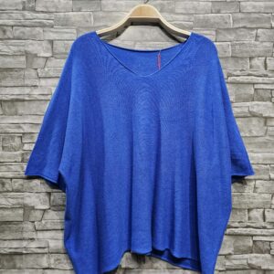 Pull bleu roi Ugo_41Bis mode curvy colorée et fun