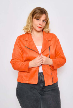 Veste Jonatan orange_41Bis mode colorée et fun grande taille