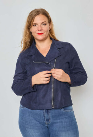 Veste Jonatan bleu marine_41Bis mode colorée et fun grande taille