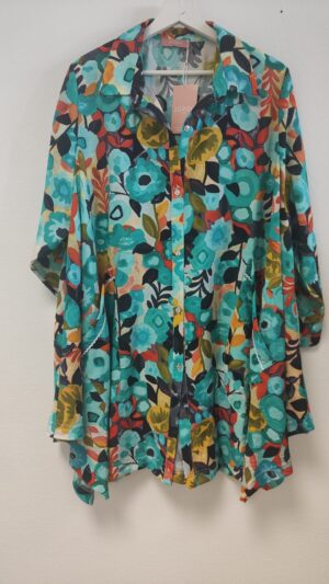 Chemise fleurie Katchy_41Bis mode femme colorée grande taille Jorgie