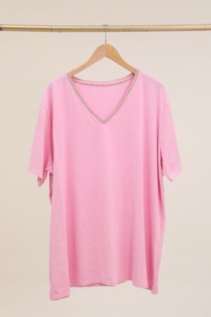 T shirt Malvin rose_41Bis mode femme colorée et curvy