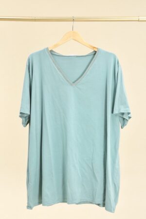T shirt Malvin vert d'eau_41Bis mode femme colorée et curvy