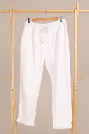 Pantalon Alex blanc_41Bis mode femme curvy et colorée