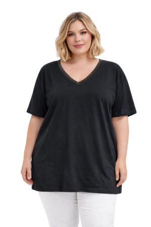 T shirt Malvin noir_41Bis mode femme colorée et curvy
