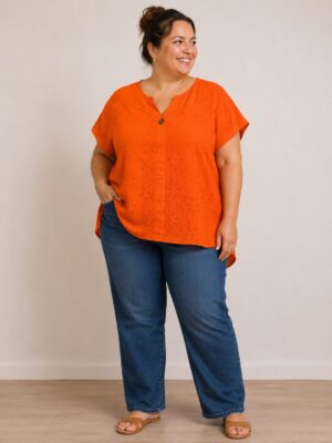 Tunique Mélinda orange_41Bis mode femme curvy