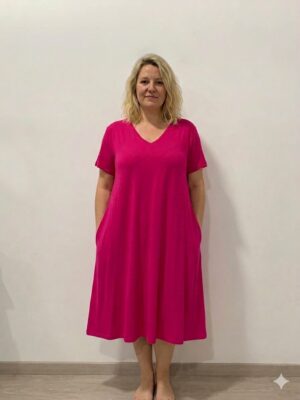 Robe Jada fushia_41Bis mode femme colorée et grande taille