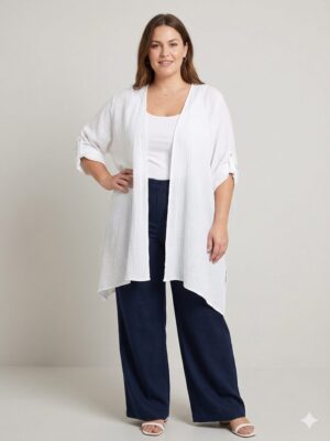 Veste Lucie blanche_41Bis mode grande taille femme
