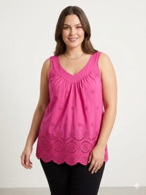 Débardeur Gladys fushia_41Bis mode colorée pour femmes rondes
