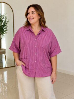 Chemise Anouk rose_41Bis mode colorée pour femme Luna Bloom