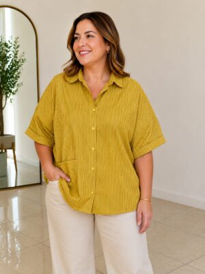 Chemise Anouk jaune_41Bis mode colorée pour femme Luna Bloom