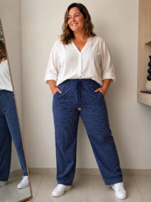 Pantalon Dahlia_41Bis mode femme grande taille Luna Bloom