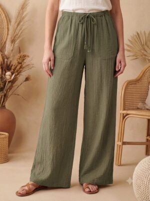 Pantalon Finn kaki_41Bis mode femme estivale