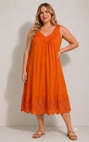 Robe Jaya orange_41Bis mode femme curvy