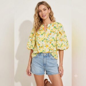 Blouse Juju jaune_41Bis mode femme
