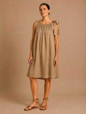 Robe Marcella camel_41Bis mode femme colorée