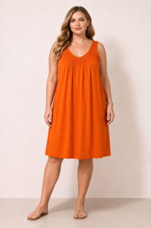 Robe Mélody rouge_41Bis mode grande taille et colorée