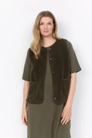 Gilet sans manche Nettie kaki, Wasabi